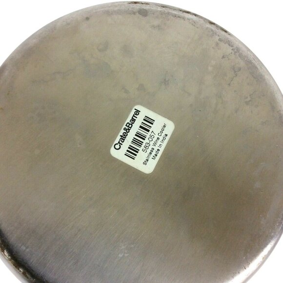 Crate & Barrel Double Wall Wine Chiller Cooler Brushed Stainless Steel - Picture 5 of 5